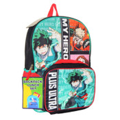 Wholesale - My Hero Academia Backpack wLunch Bag C/P 24, UPC: 196179847659
